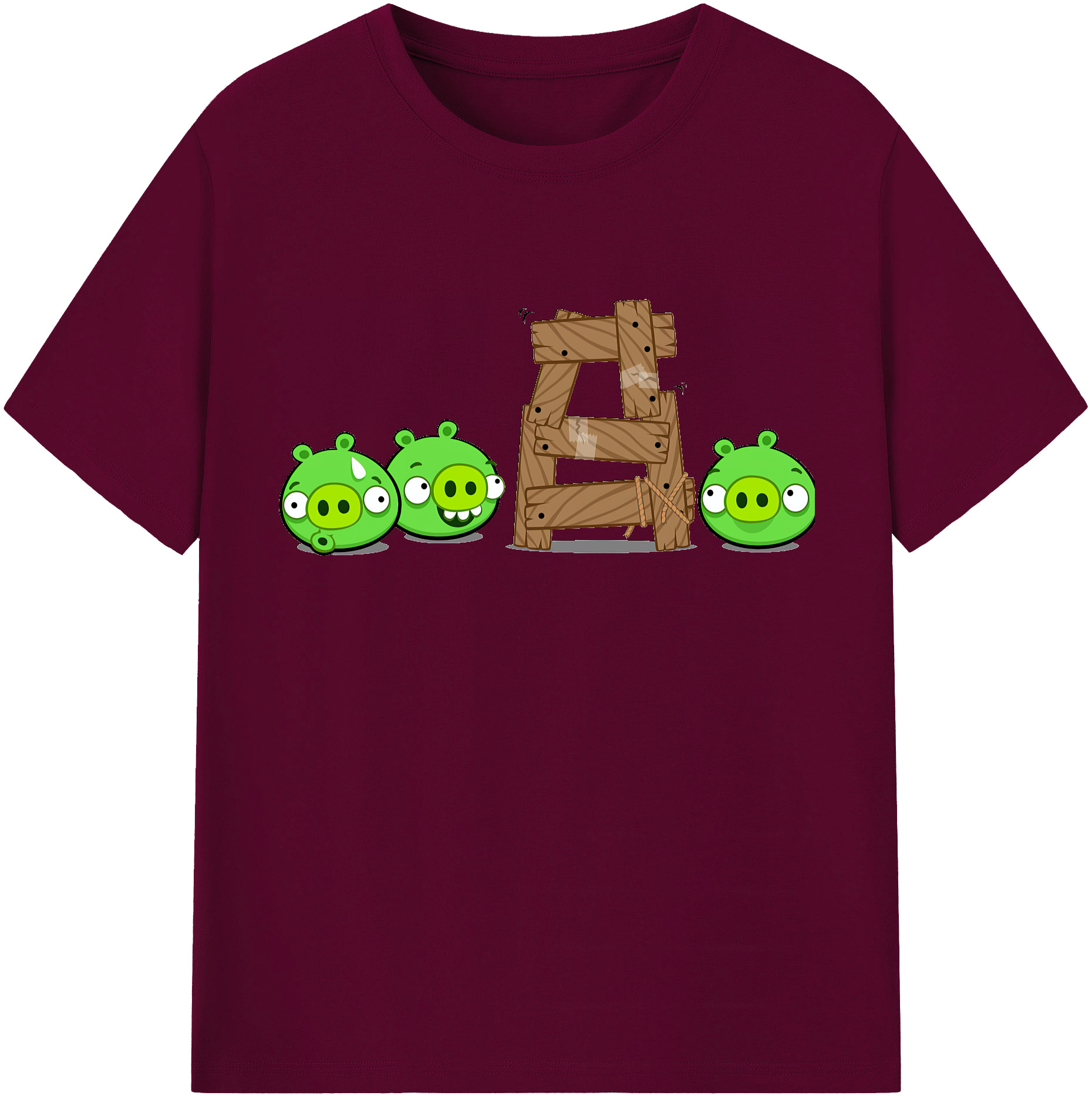 （画像用） Angry Birds アングリーバード レディースカジュアルプリントTシャツ（綿100％）